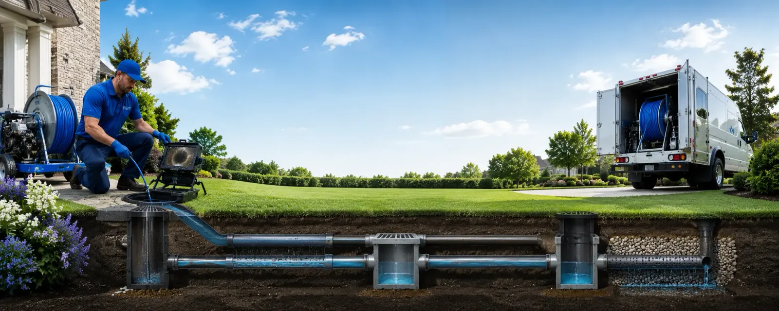 Outdoor drain cleaning information for Cleveland, WI